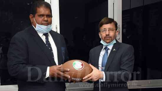 Pakistan High Commissioner meets with President of Sri Lanka Rugby