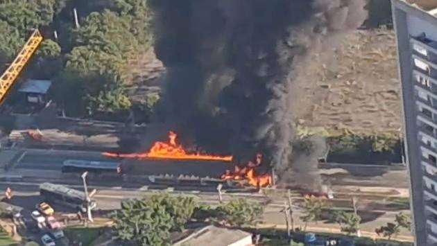 Two dead as plane crashes into bus in Brazil city