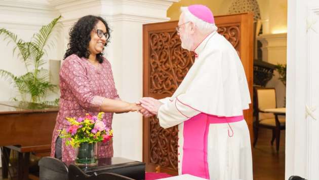 Vatican Foreign Minister meets Prime Minister at Temple Trees