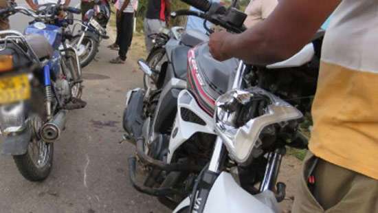 Five injured as bus crashes on queued up motorcycles for fuel in Batticaloa