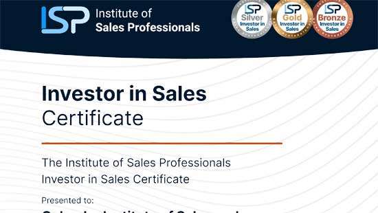 CISD Earns Global Recognition with UK “Investor in Sales” Accreditation