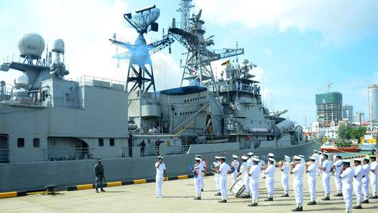 Ranvir arrives at Colombo harbour