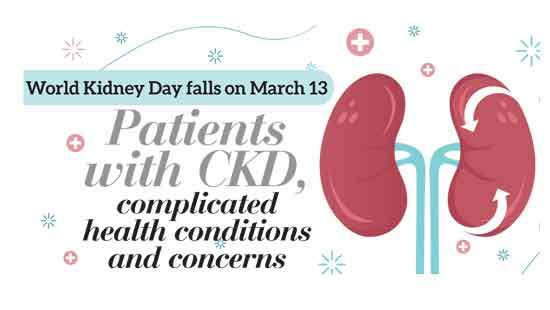 World Kidney Day falls on March 13 Patients with CKD, complicated health conditions and concerns