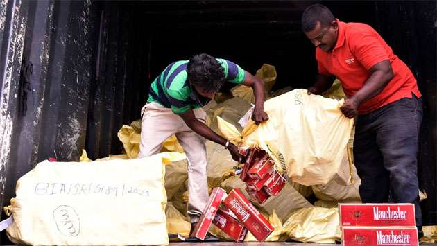 Illegally imported cigarettes destroyed ...
