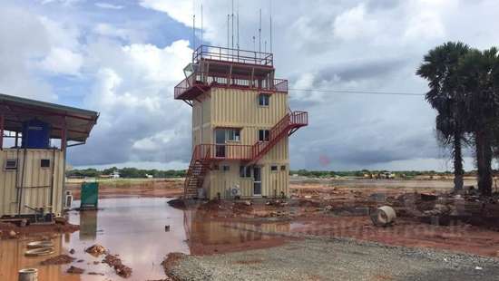 Palali airport under water