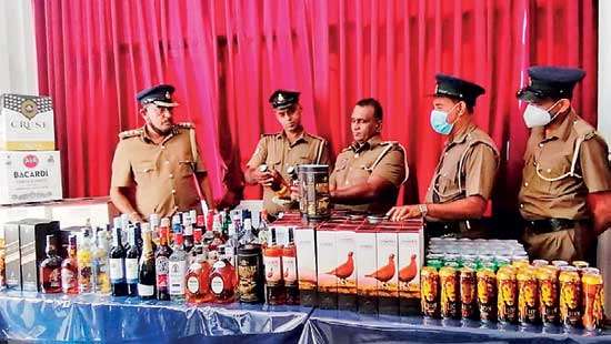 Excise Dept. seizes Rs.1Mn worth booze from lover’s day bashes