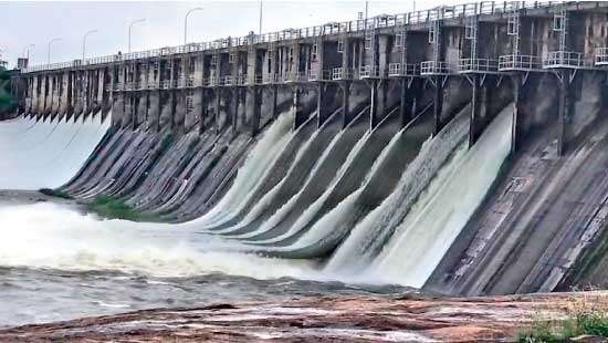 Rajangana, Angamuwa, Udawalawe Reservoirs spilling over