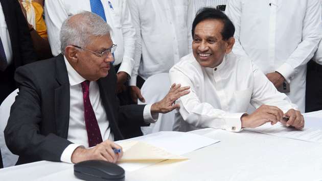 Rajitha aligns with Ranil