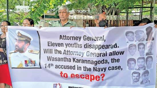 Families of Disappeared against  freeing Ex navy chief from abduction trial