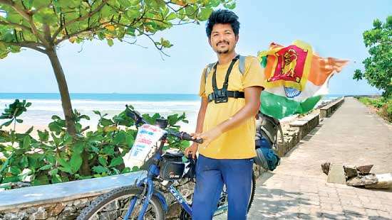 Young Indian on peace mission completes tour in Sri Lanka