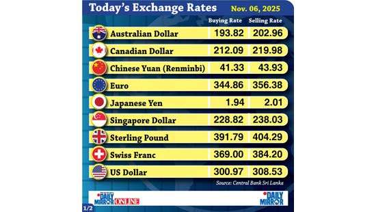 Today’s exchange rate - 06 November 2025