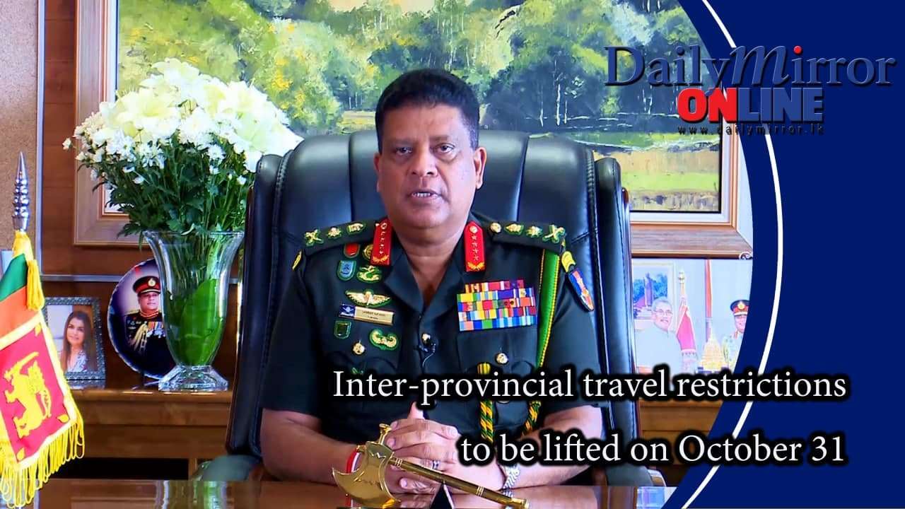 Inter-provincial travel restrictions to be lifted on October 31