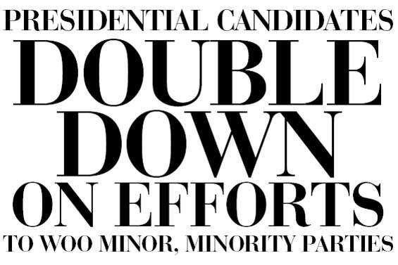 Presidential candidates double down on efforts to woo minor, minority parties