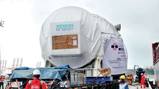 LNG power project well in progress, gas turbines arrive