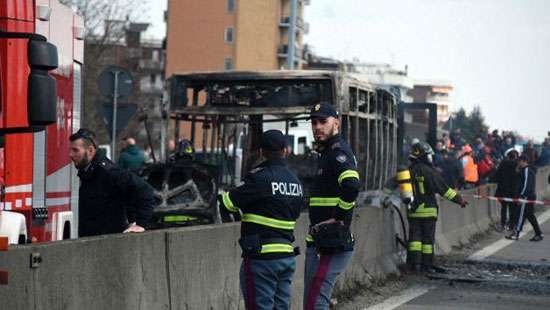 Italian bus driver tries to burn dozens of schoolchildren alive