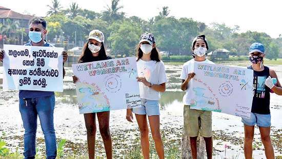 Proposed highway project Environmental activists organise awareness campaign over Thalangama Wetlands