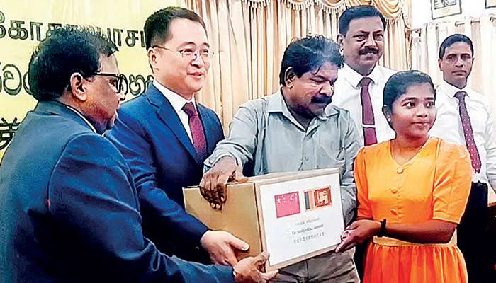 Chinese Embassy distributes dry rations to flood-affected families in Jaffna