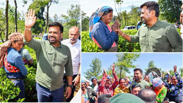 President meets plantation workers...