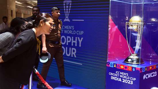 Fans flock around World Cup Trophy