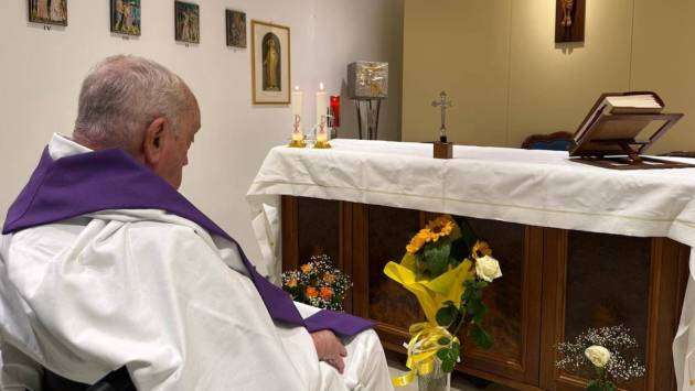 Vatican releases first photo of Pope Francis in hospital