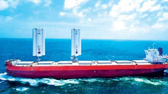 Pioneering wind-powered cargo ship sets sail