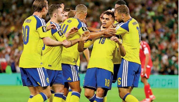 Sweden trounce Tunisia 5-1