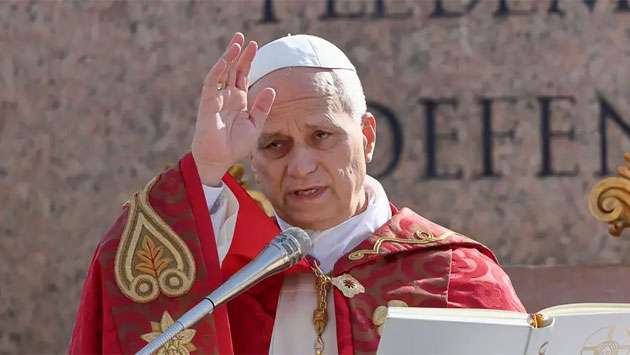 Pope Leo condemns using God to justify war