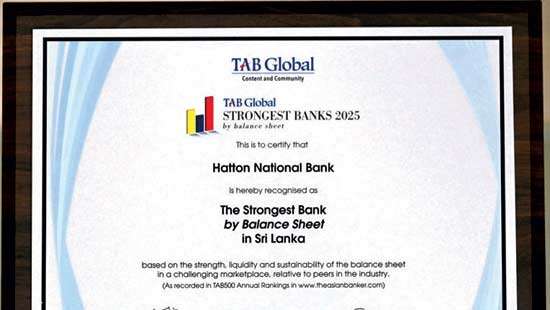 HNB tops TAB Global ranking as Sri Lanka’s Strongest Bank