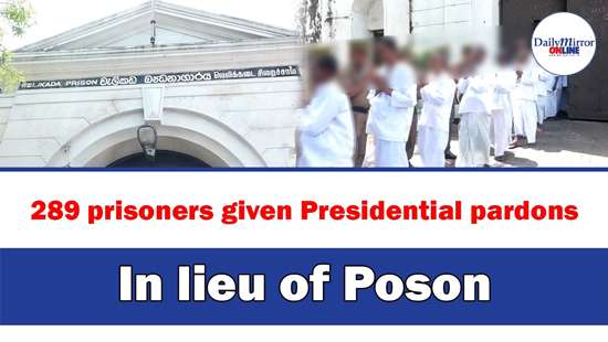 289 prisoners given Presidential pardons In lieu of Poson