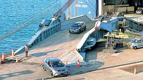 BYD’s first shipment arrives in Sri Lanka