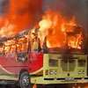 Bus catches fire at Madampe