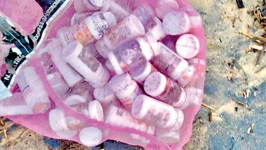 Expired vitamins dumped in  the ocean