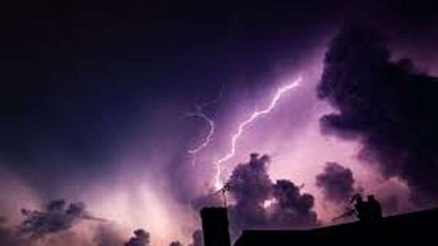Severe lightning and thundershowers forecast