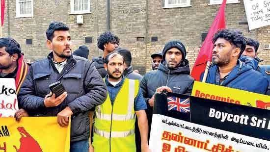 Sri Lankan Tamil groups protest in London