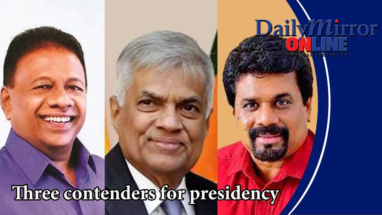 Three contenders for presidency