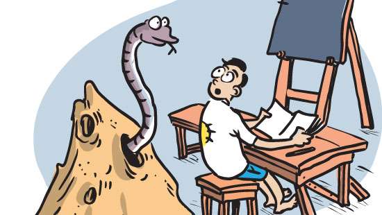 Snakes live in anthills inside school classroom in Serunuwara: Sajith