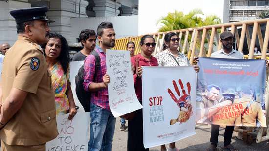 Silent protest against violence against women