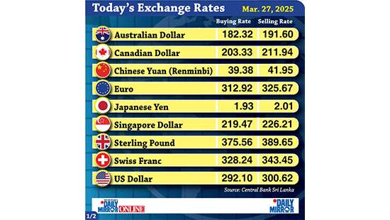 Today’s exchange rate - 27 March 2025