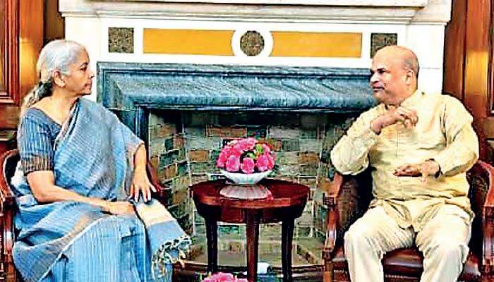 Milinda Moragoda meets with Finance Minister Nirmala Sitharaman