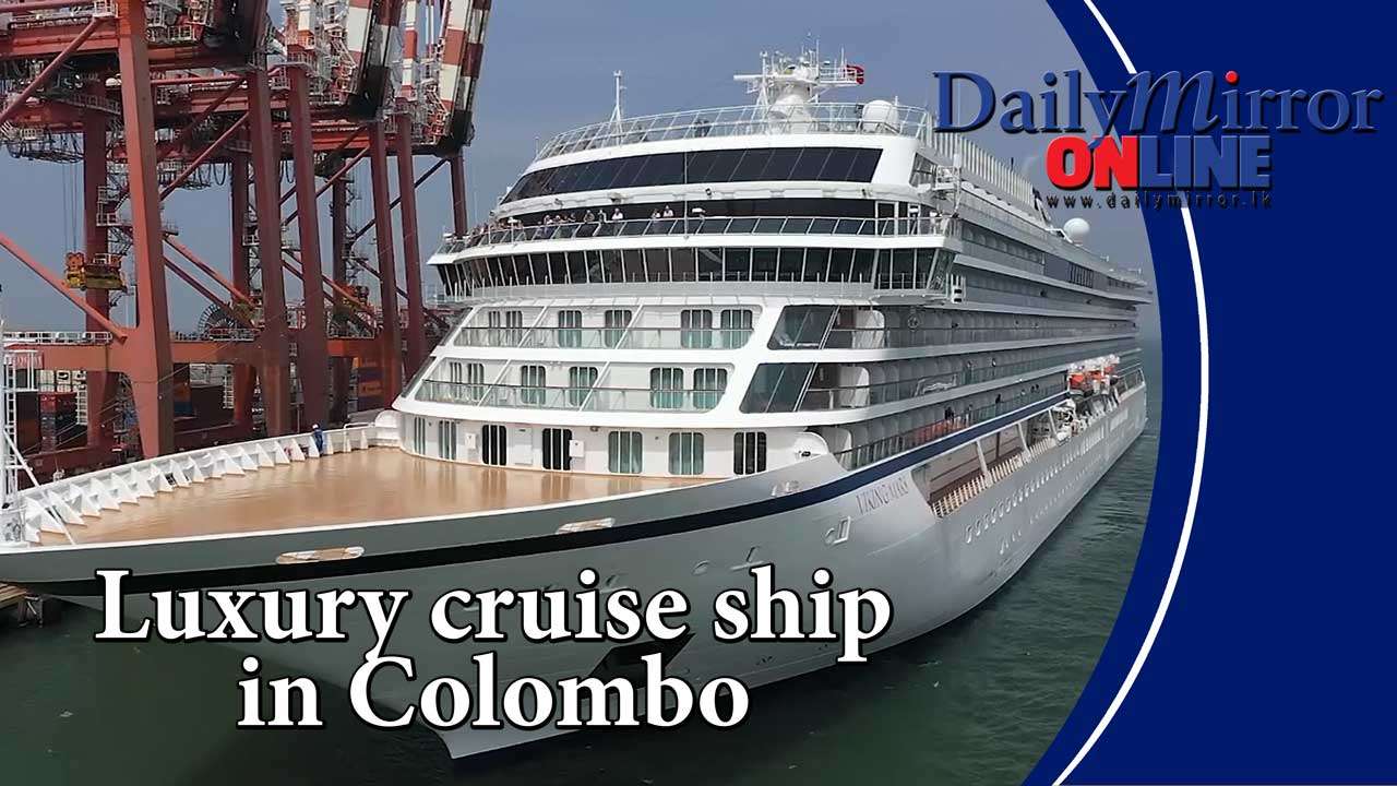 Luxury cruise ship in Colombo