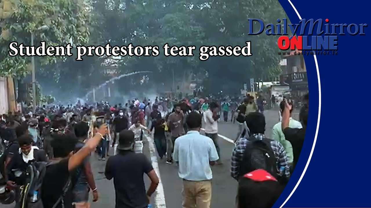 Student protestors tear gassed