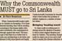 Why the Commonwealth MUST go to Sri Lanka