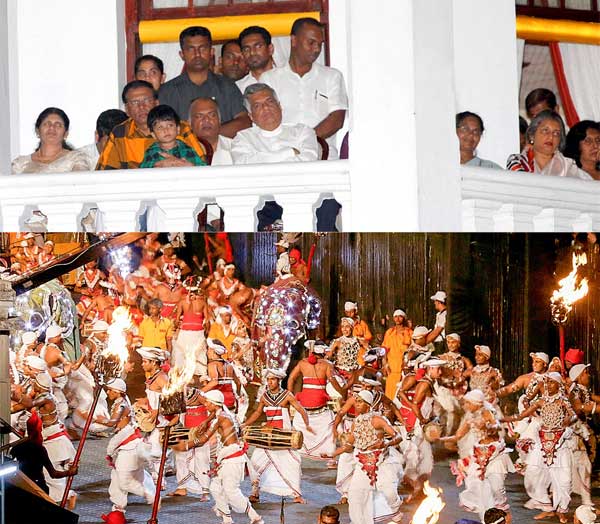 President, PM at the Esala Perahera