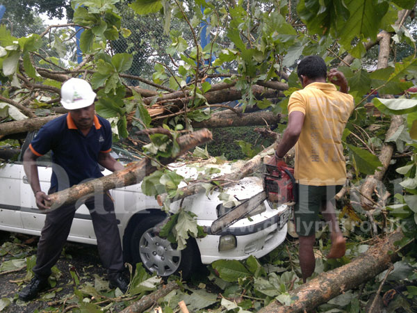 Storm causes difficulties