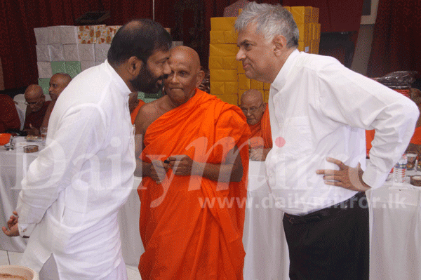 Alms giving at Abhayaramaya