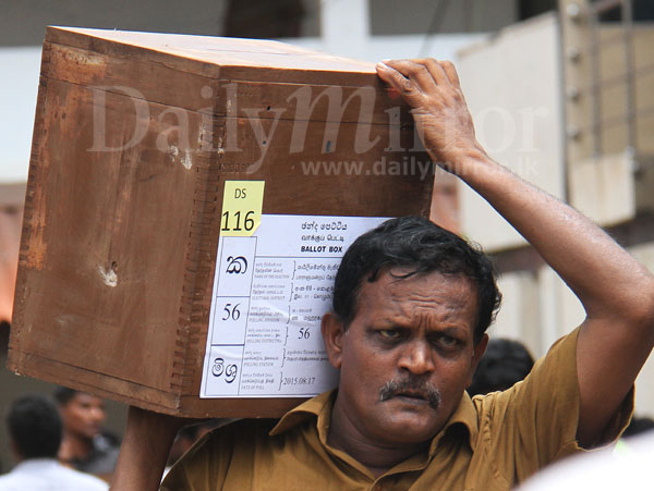 Distribution of ballot boxes