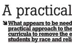A practical approach to peace through schools