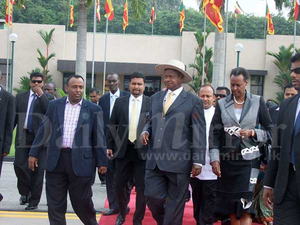 Museveni leaves