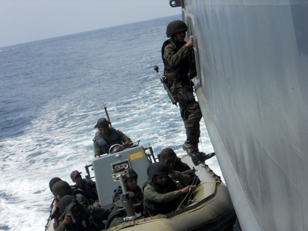 Naval training exercise in Trinco