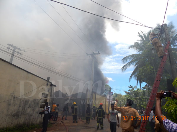 Fire at shoe factory